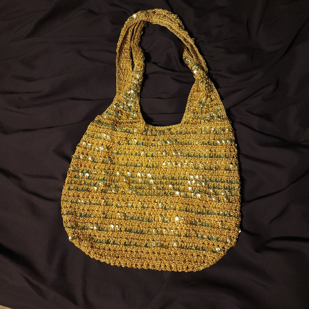 Vintage y2k mcbling crochry Slouchy bag